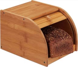Relaxdays Relaxdays Rollbrotkasten Bambus, 27×20×18 cm