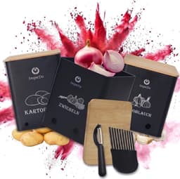 Kartoffel Kartoffel Aufbewahrungsbox Set – 3er Set Kartoffelbox, Zwiebel Aufbewahrung, Knoblauch …