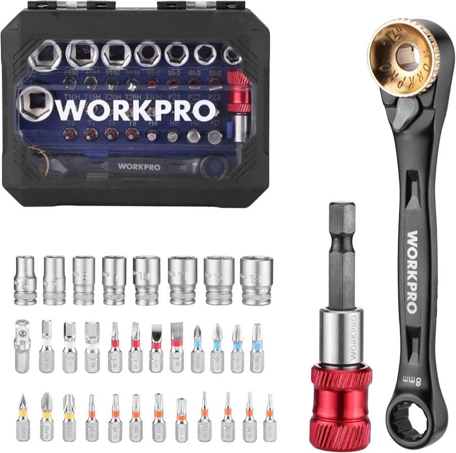WORKPRO 34-tlg. Dual Mini-Ratsche