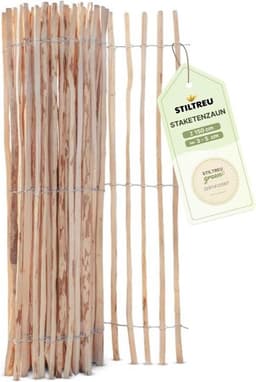 STILTREU STILTREU Staketenzaun Haselnuss, 150 cm × 5 m, 3–5 cm