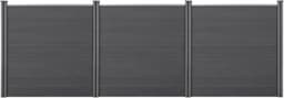 neu.holz neu.holz WPC Gartenzaun mit Pfosten 183 × 531 cm Grau