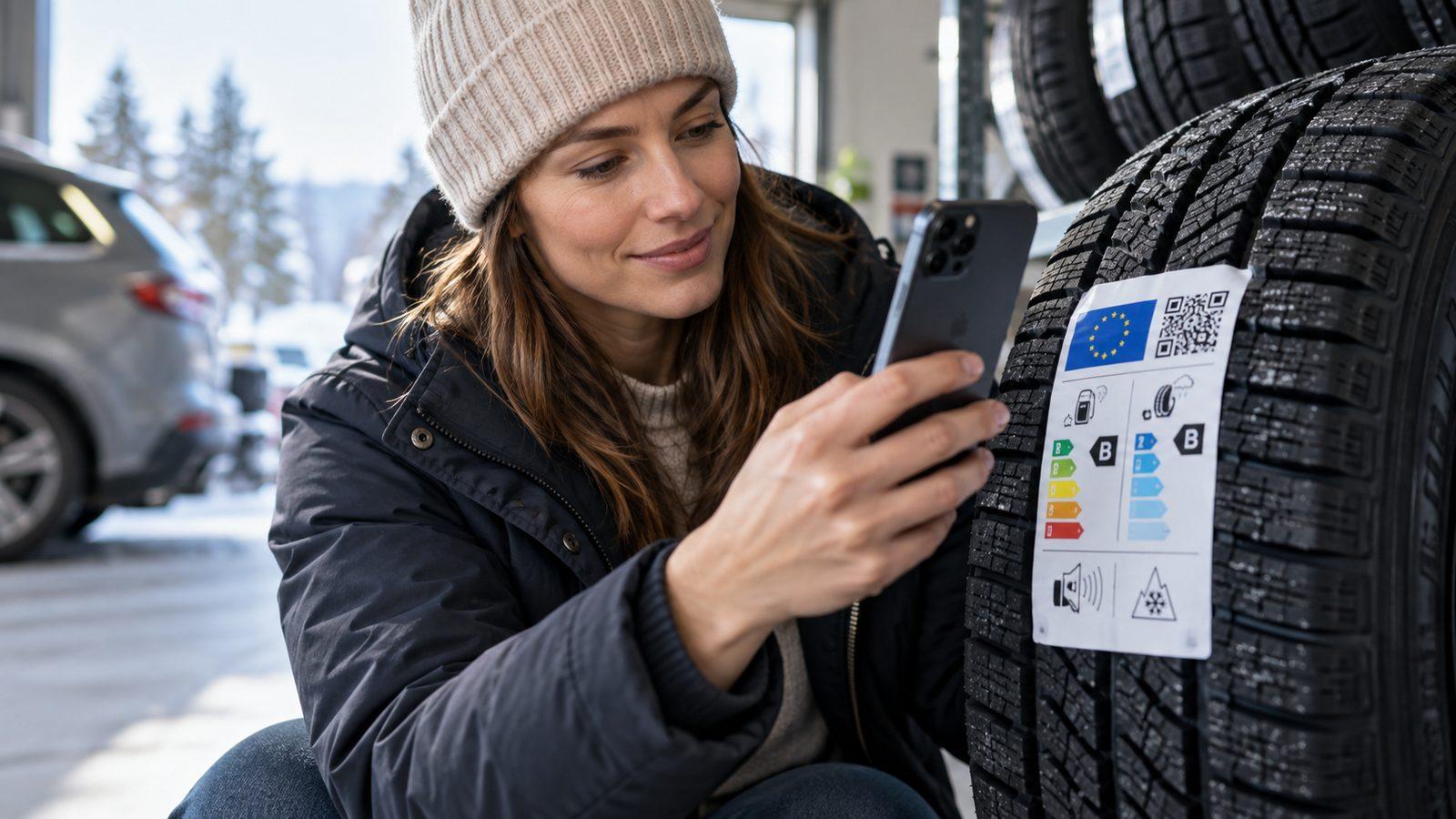 EU-Reifenlabel Winterreifen: Nass, Verbrauch, QR