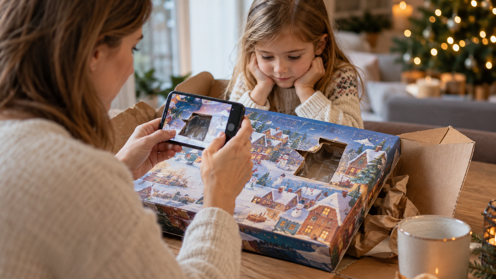 Adventskalender Türchen kaputt: reklamieren und Ritual