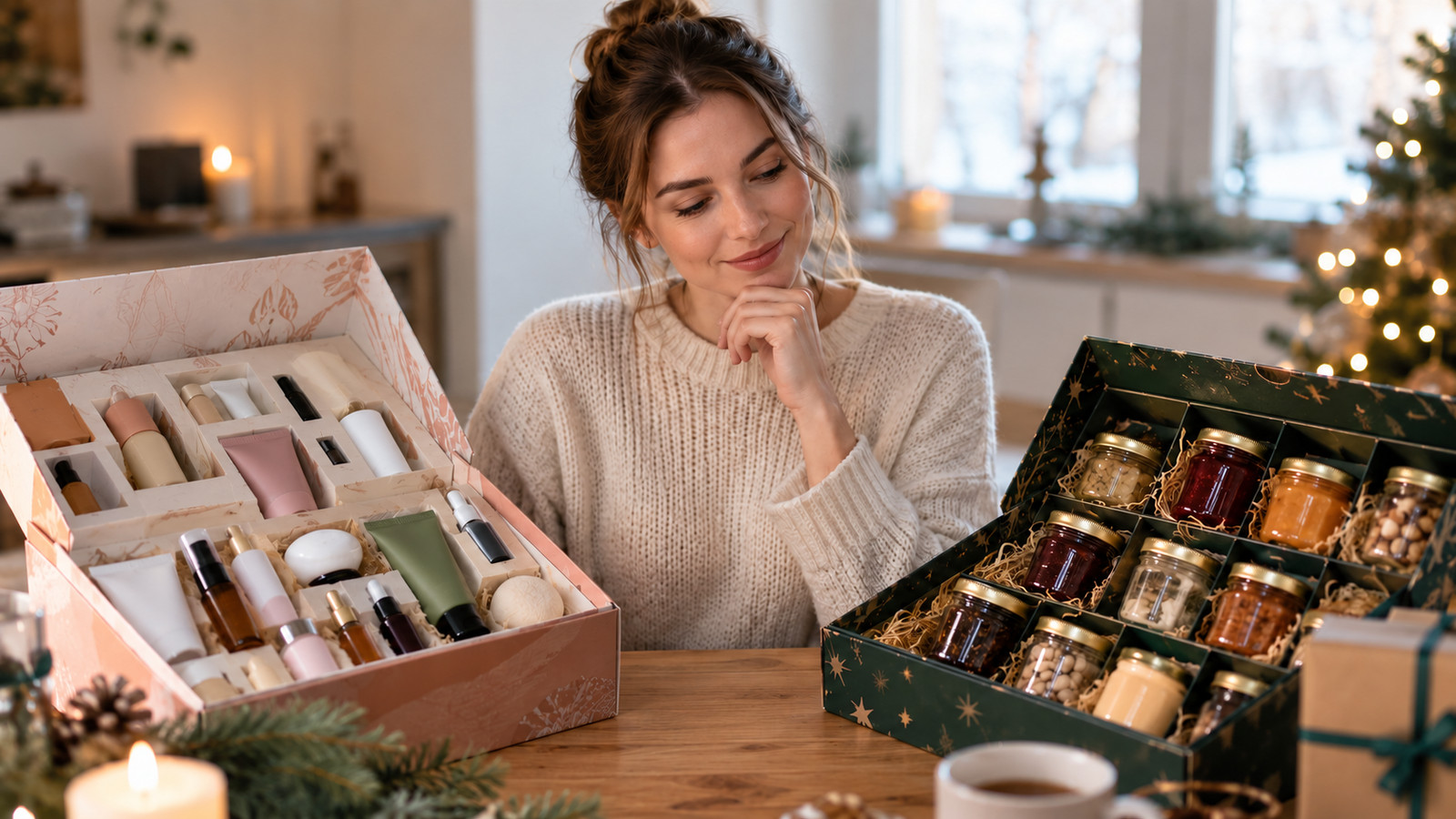Beauty oder Genuss Adventskalender: Geschenkformat wählen