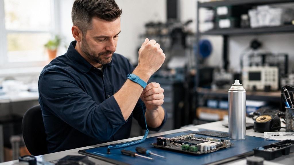 Antistatik-Armband vs. Spray: wann welche Methode?