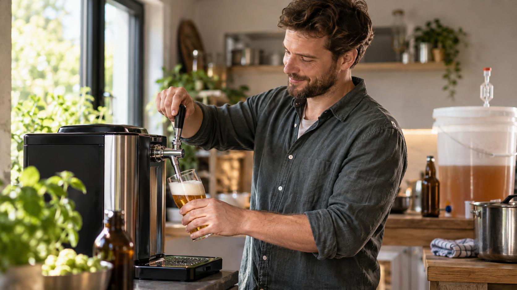 Bier zapfen oder selber brauen: Anlage, Hahn, Set