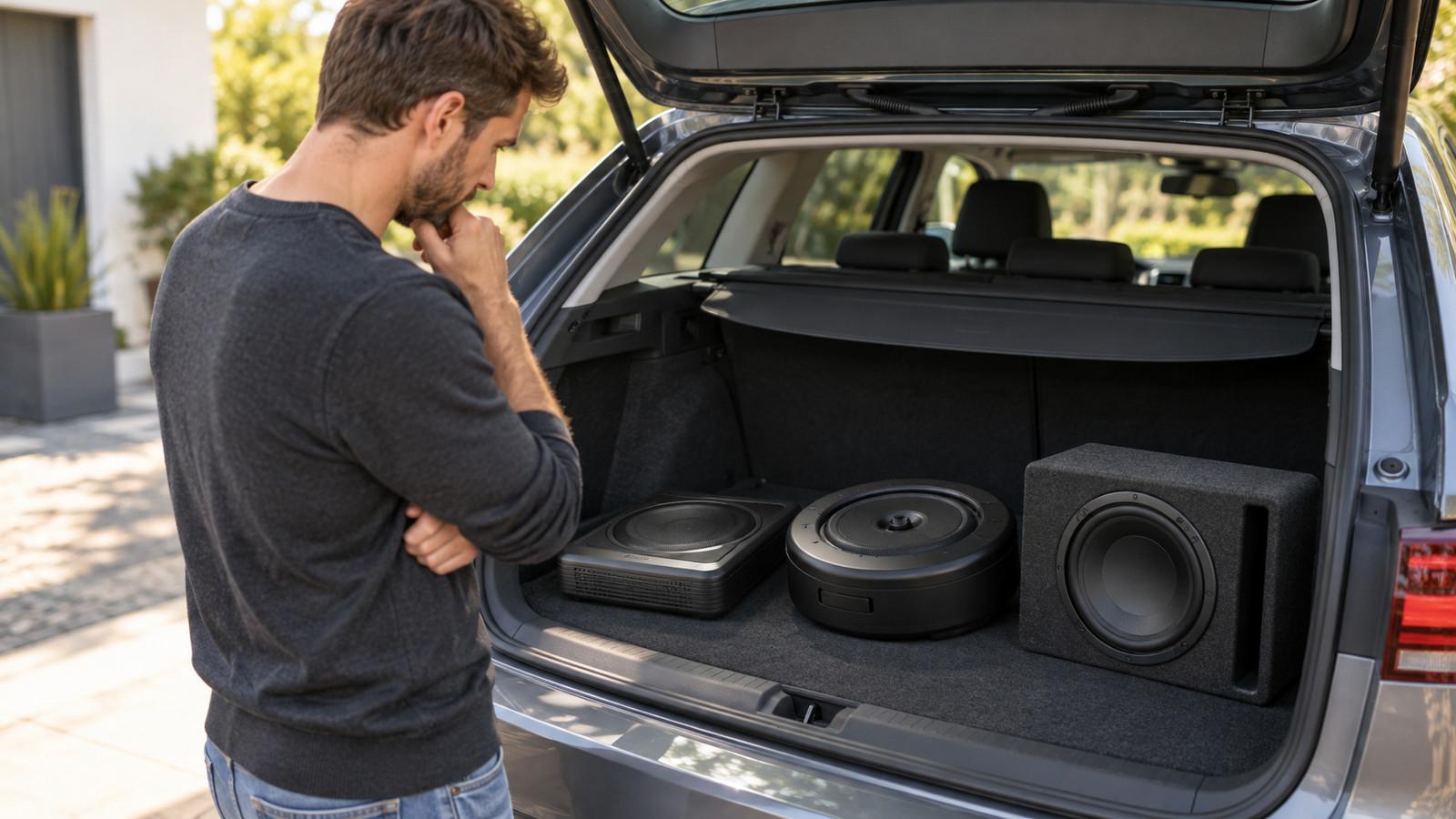 Untersitz-Subwoofer oder Kofferraum