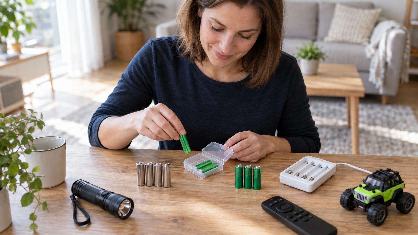AA-Akku statt Einwegbatterie