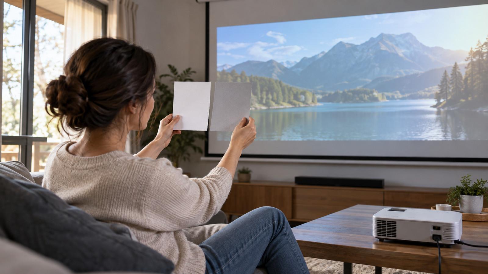 Leinwand, Gain und Raumlicht