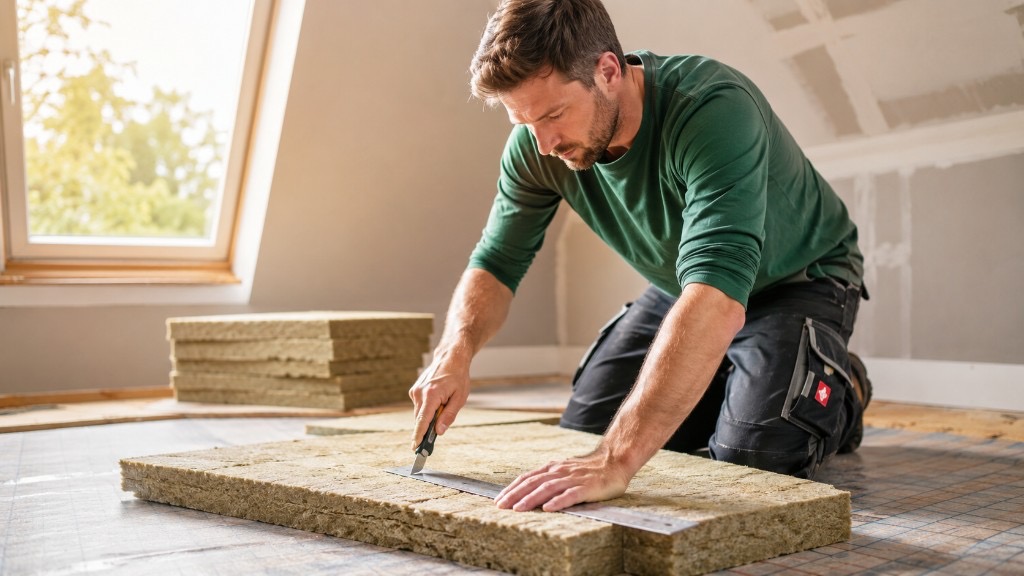 Dämmstoff und Unterlagen zurechtschneiden – Werkzeug und Technik