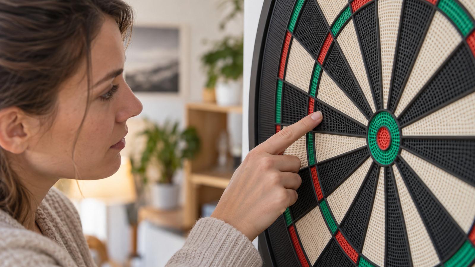Elektronische Dartscheibe mit einem nicht reagierenden Segment