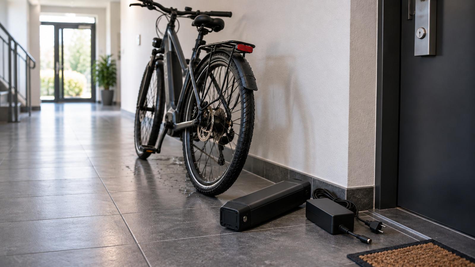 E-Bike-Akku in der Wohnung laden