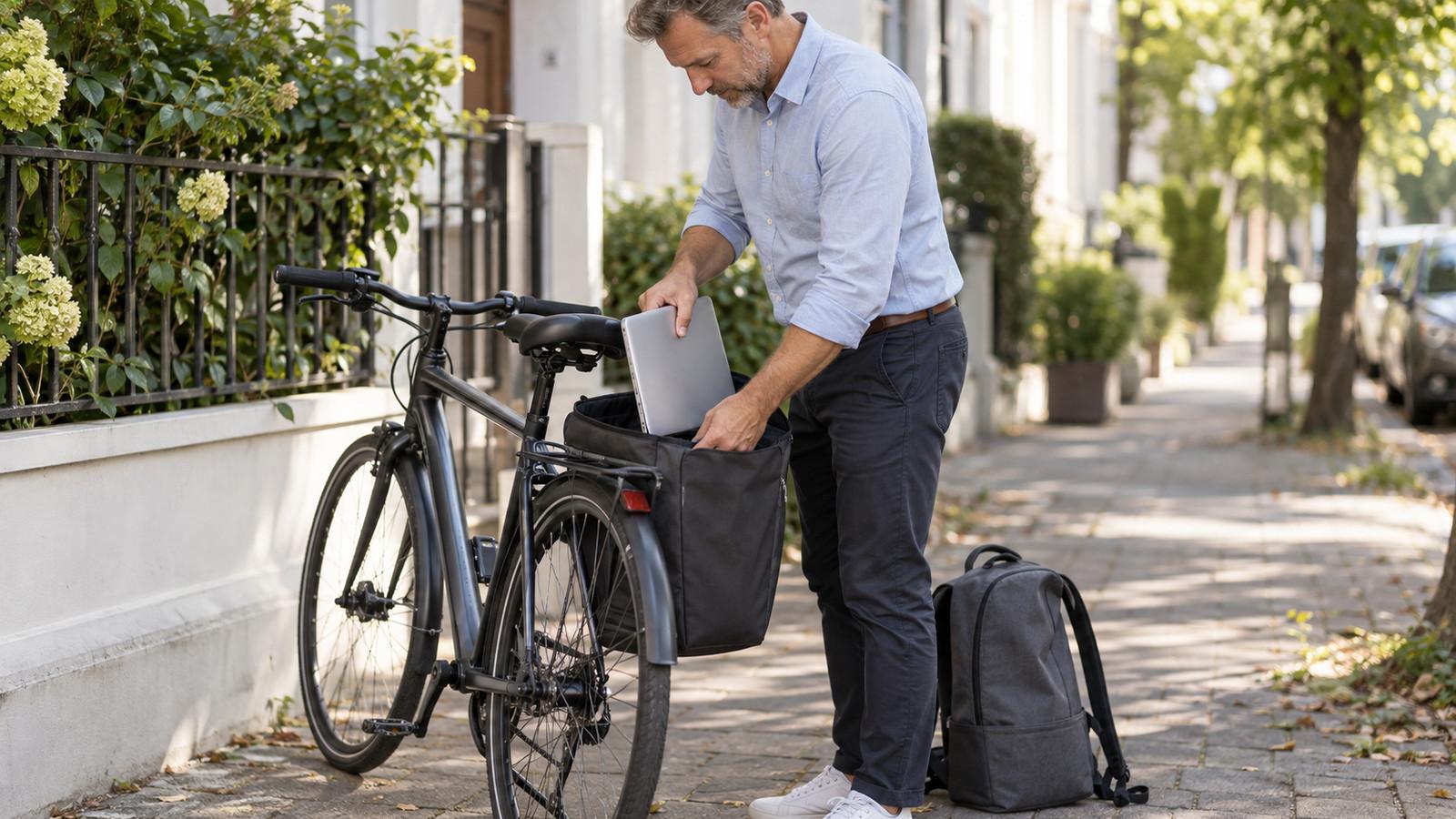 Rucksack oder Gepäckträgertasche