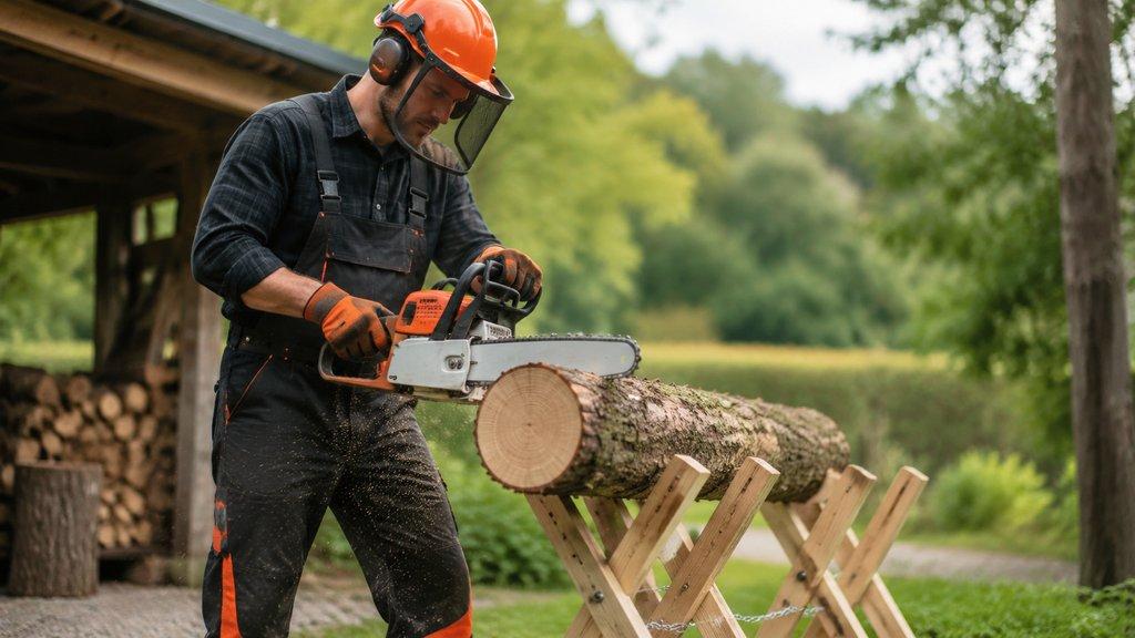 Sägebock richtig nutzen: stabil ablängen vor dem Spalten