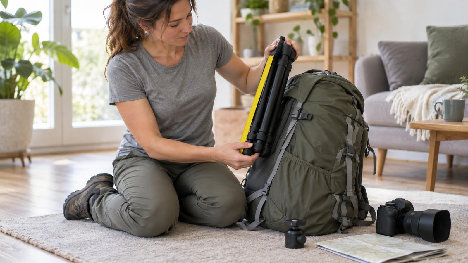 Packmaß eines Reisestativs