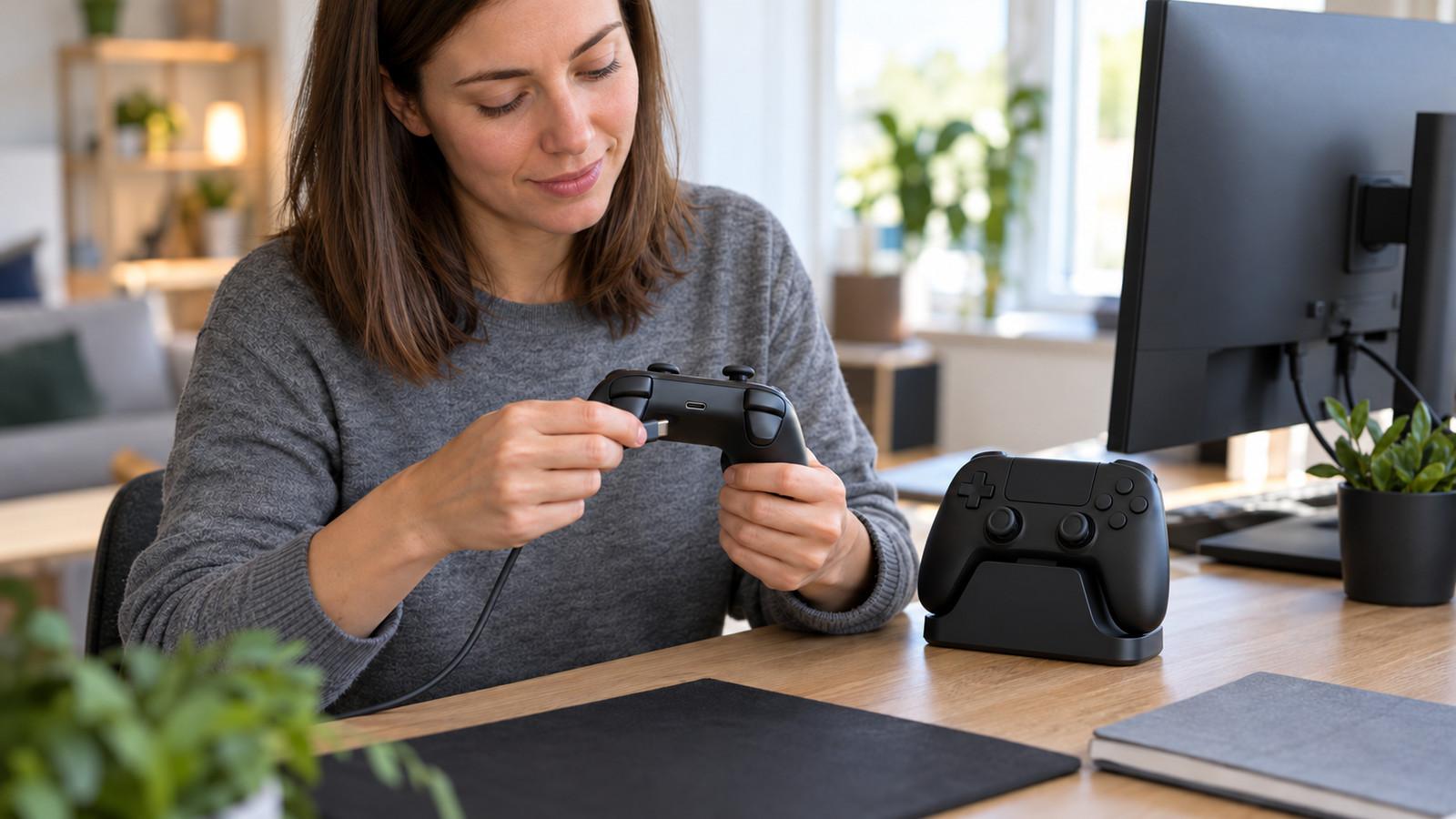 Controller-Akku laden