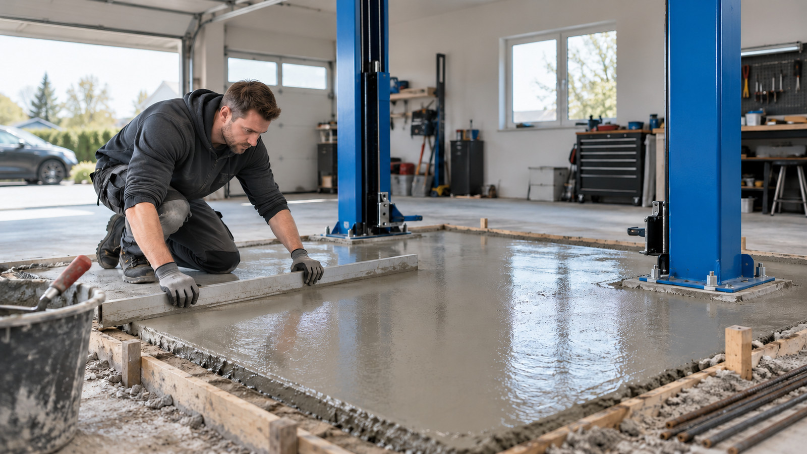 Fundament und Beton für Hebebühnen
