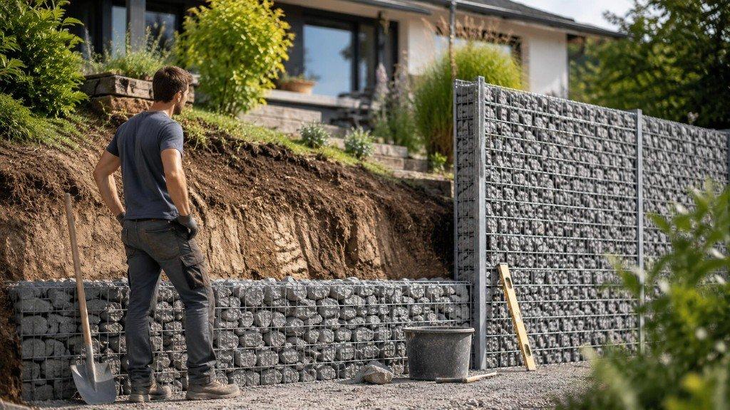 Hangbefestigung mit Gabionen: DIY oder Profi?