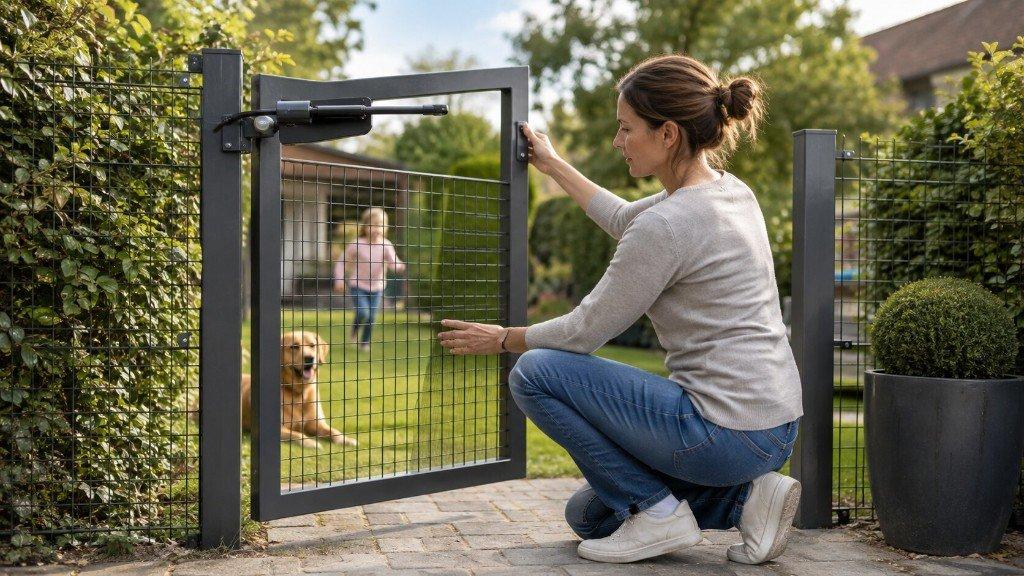 Kind und Hund sicher: Tor, Masche und Schließer