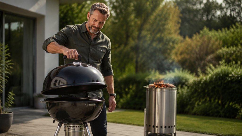 Kugelgrill oder Standgrill: 57 cm, Gas-Kugel, Säule
