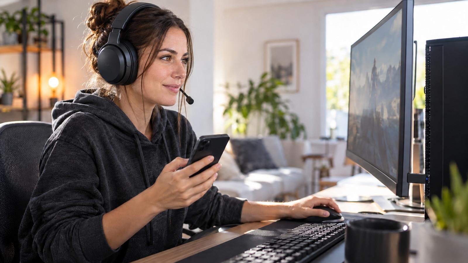 Funk-Headset und zweiter Stream