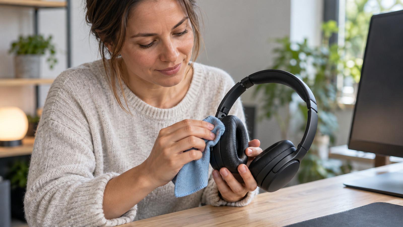 Headset Kunstleder pflegen