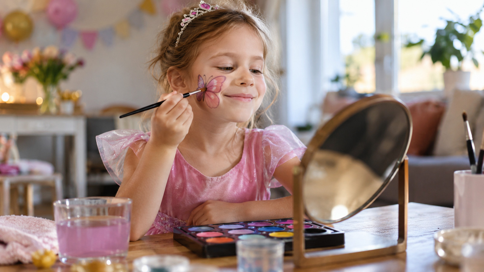 Kinderschminke auftragen und entfernen