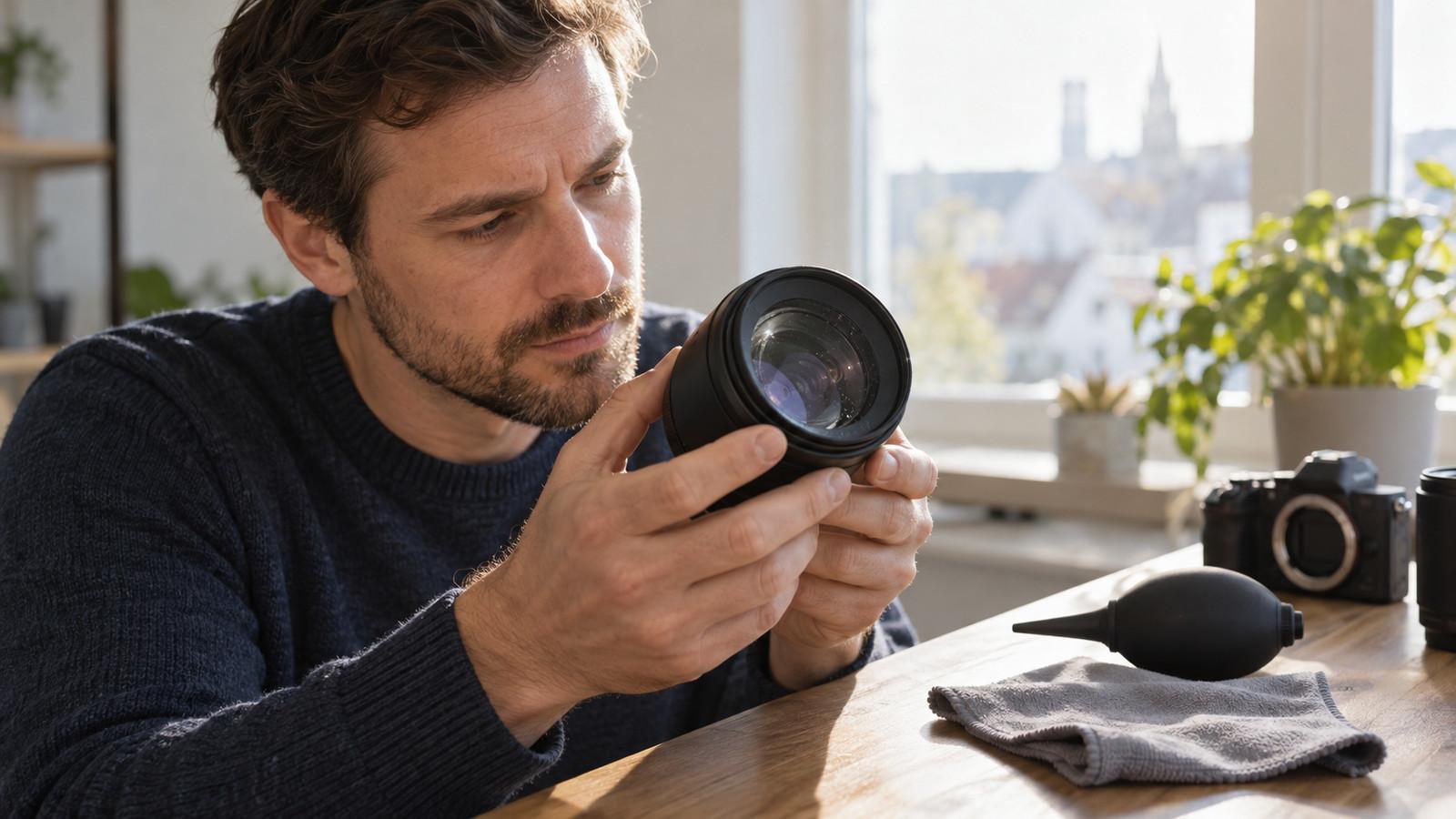 Objektiv und Sensor reinigen, ohne die Fläche zu zerlegen