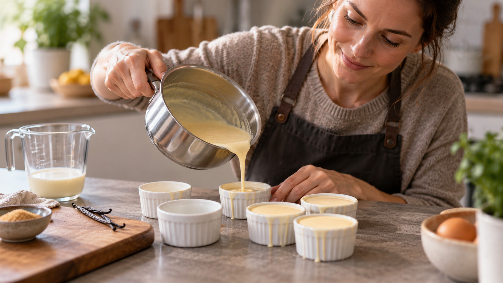 Crème brûlée Förmchen 85 ml: Rezeptmengen anpassen