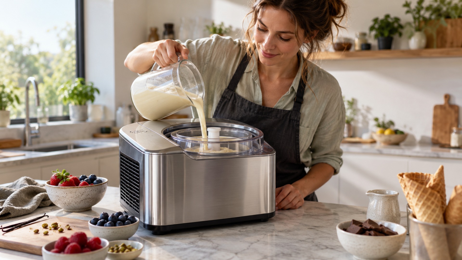 Eismaschine zu Hause: Kompressor, Volumen und Softeis