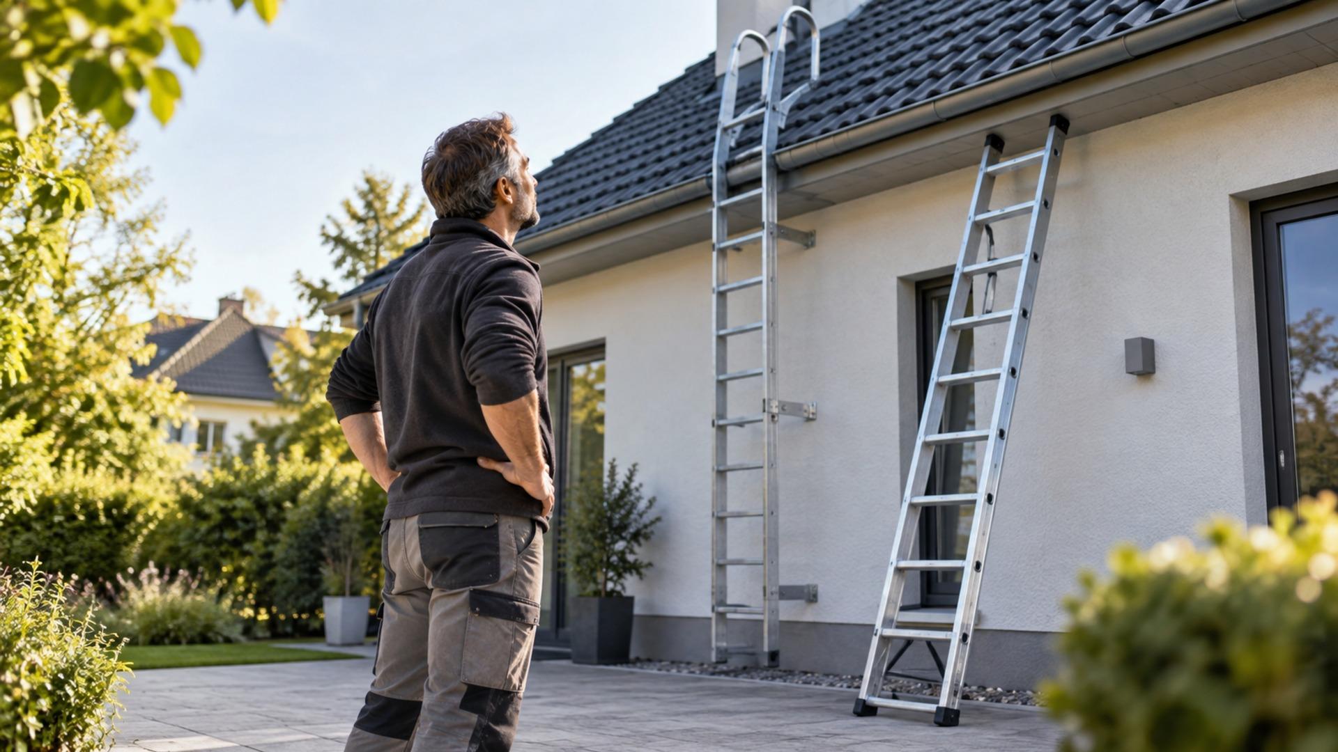 Dachleiter und Außentreppe: fest und mobil einordnen