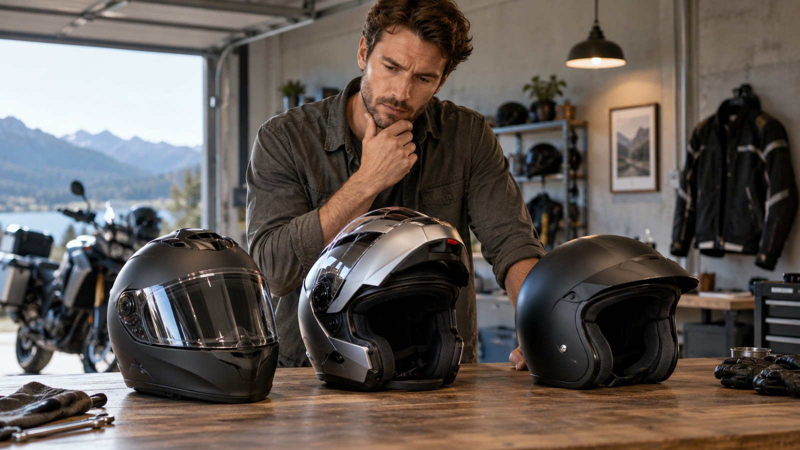 Integralhelm, Klapphelm oder Jethelm
