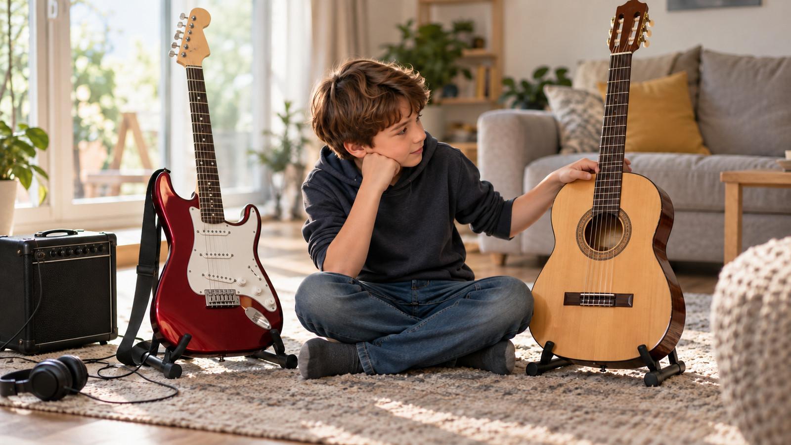 E-Gitarre oder Akustik Kinder: Einstieg ehrlich wählen