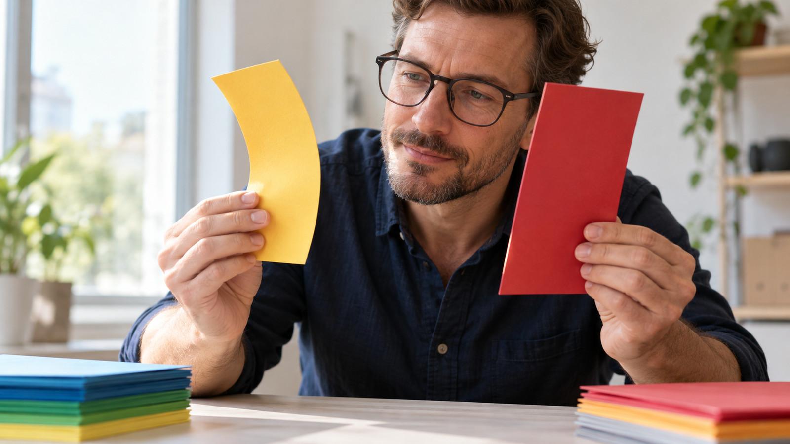 Grammatur buntes Papier: welche Stärke zum Projekt passt