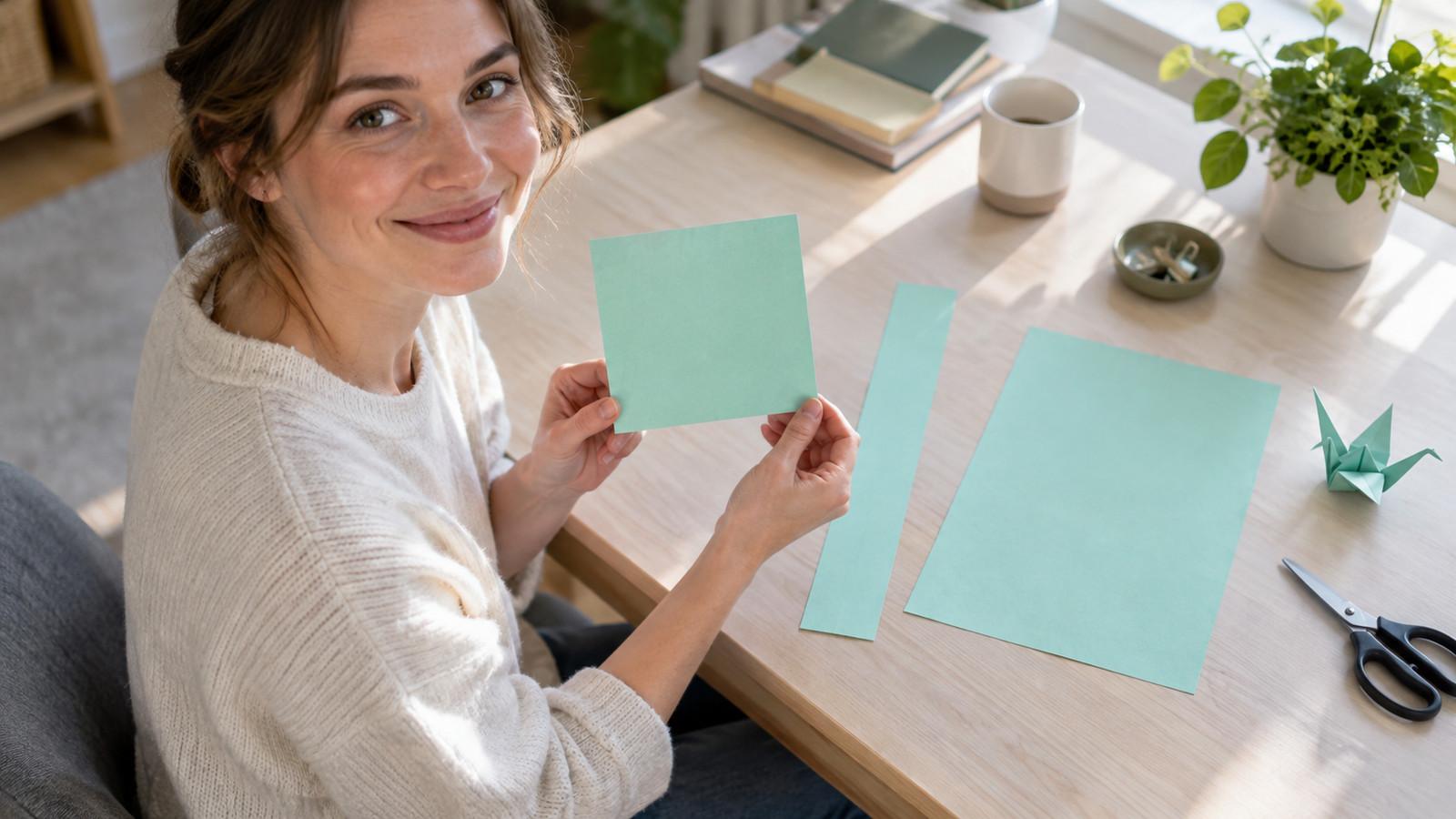 Origami A4 Quadrat: aus A4 einen falzbaren Bogen schneiden