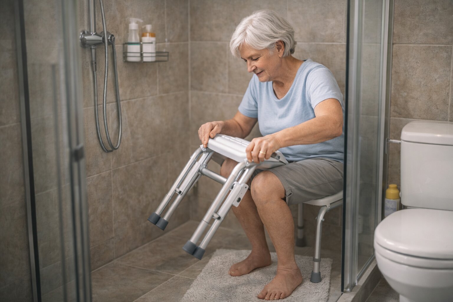 Duschhocker für kleine Duschen – Platzsparende Lösungen