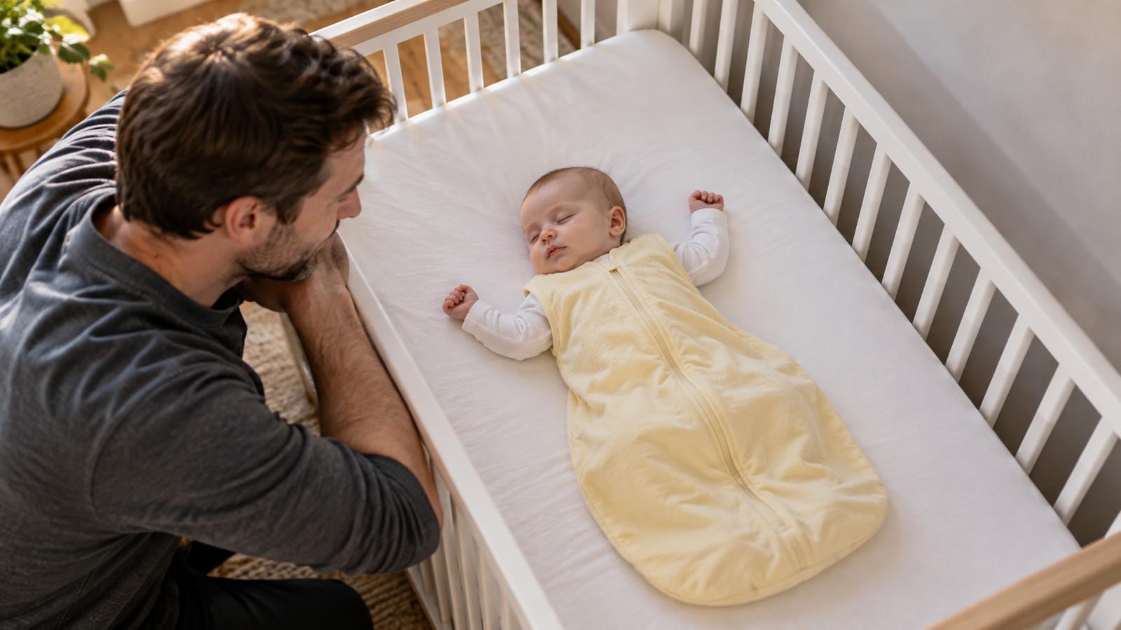 Sicherer Babyschlaf: ohne Kissen und lose Decken