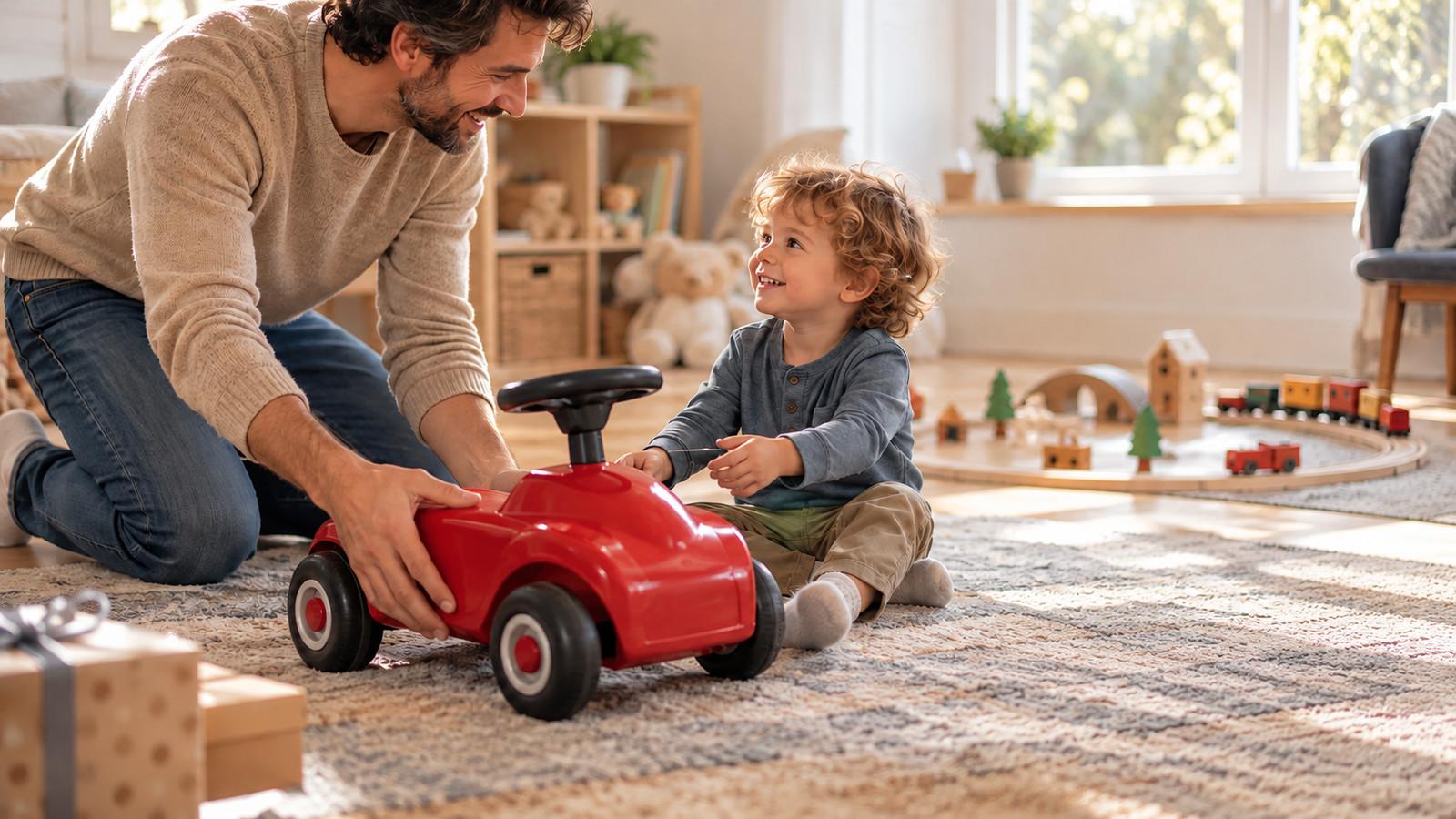 Spielfahrzeug nach Alter: Holz, Rutschauto und erstes RC