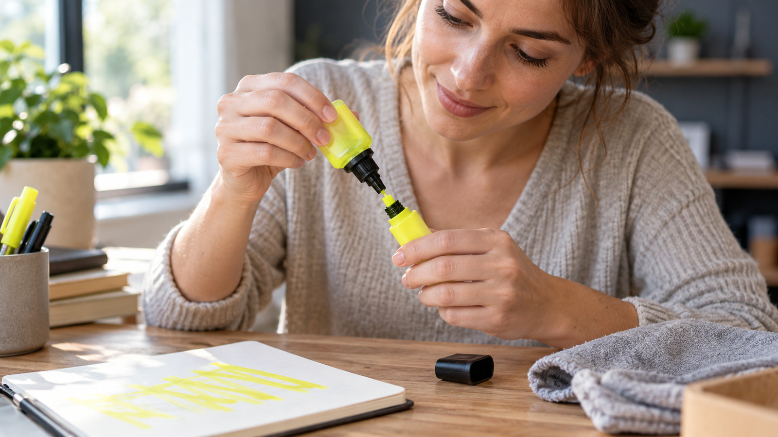 Textmarker nachfüllen: richtig lagern und retten