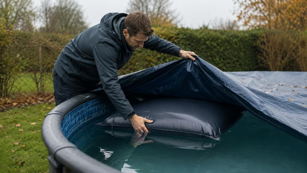 Poolkissen überwintern: Eisdruck, Lage und Plane
