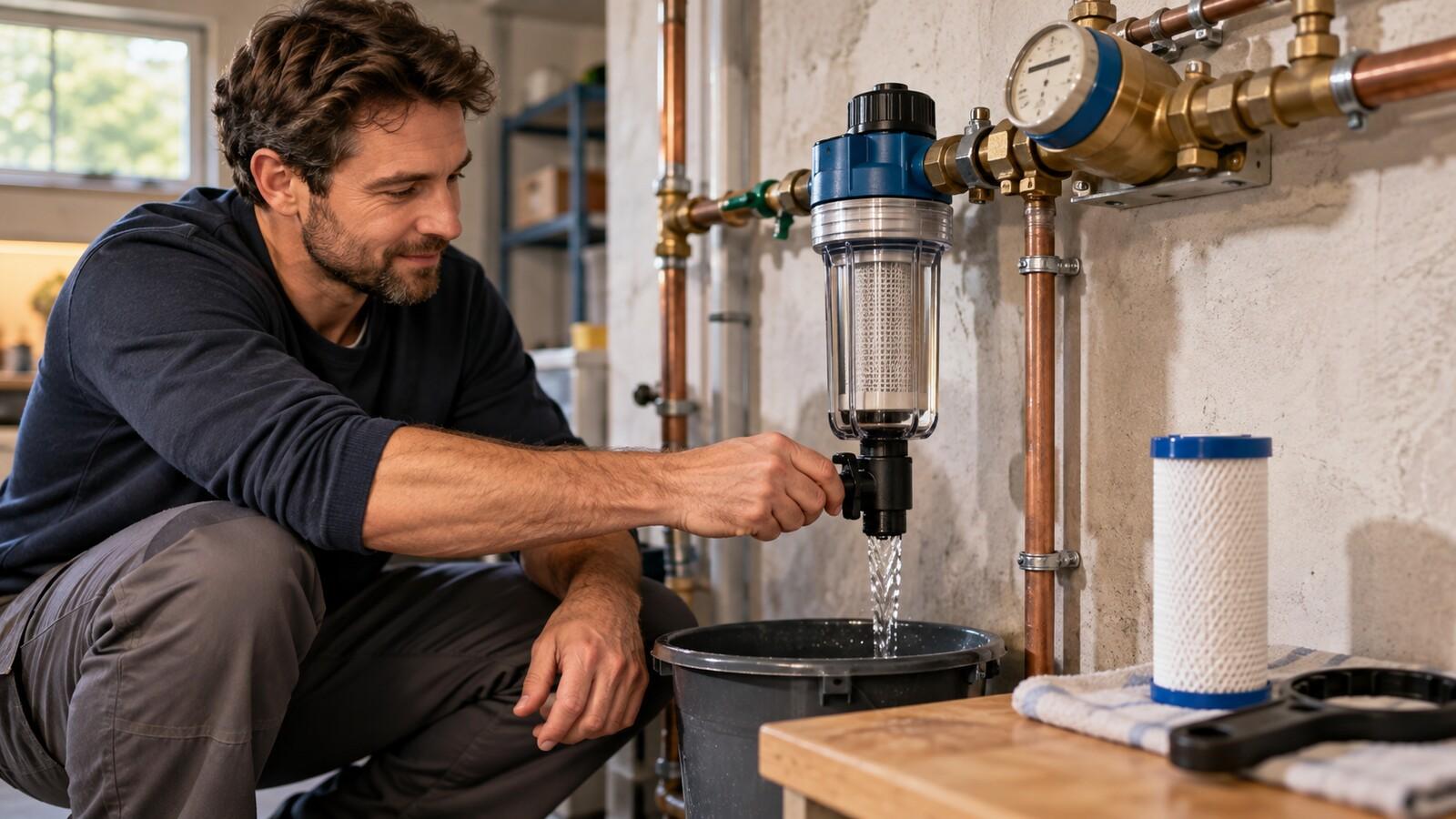 Hauswasserfilter warten 6 Monate: Rückspülen und Kerze