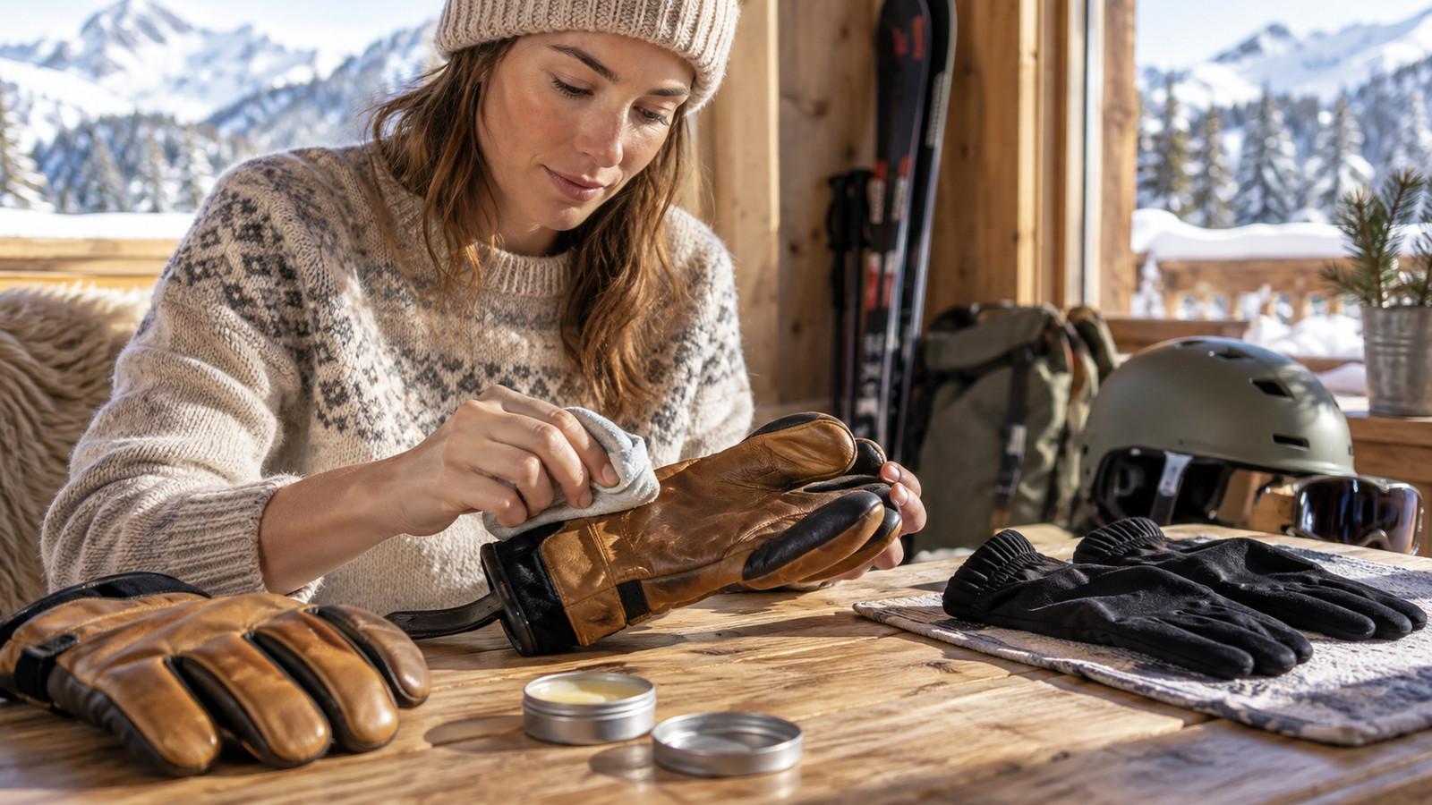 Skihandschuhe aus Leder pflegen
