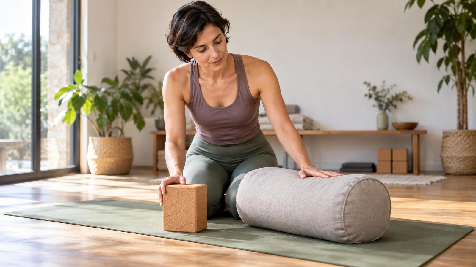 Yogablock oder Bolster