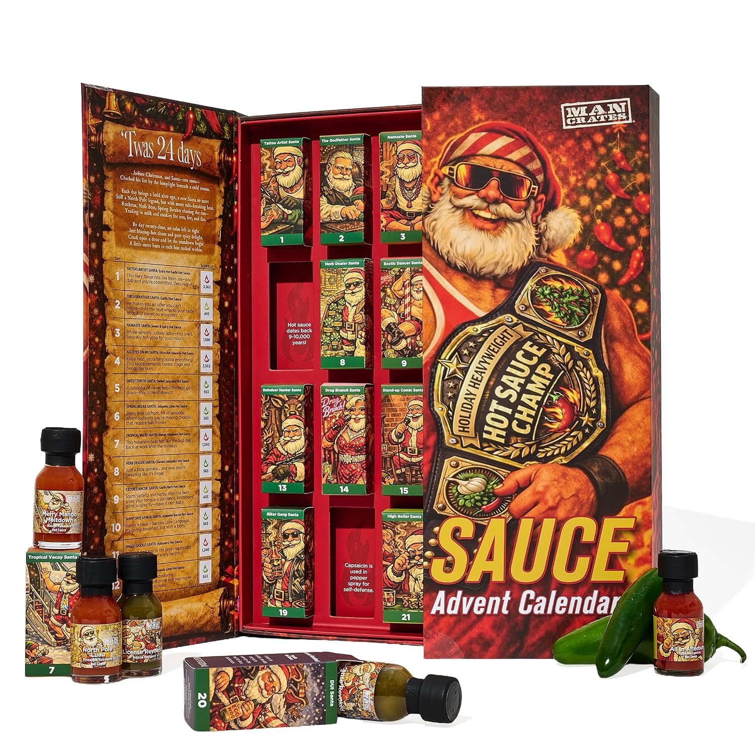 Man Crates Hot Sauce Adventskalender