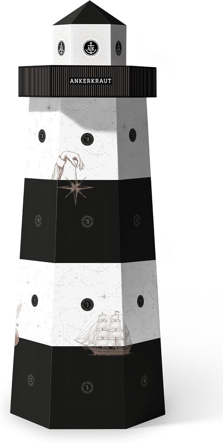 Ankerkraut Premium Adventskalender 2026 | 24 Gewürz-Überraschungen | Gewürze als Geschenk für Frauen & Männer | Deko zu Hause mit Leuchtturm-Design