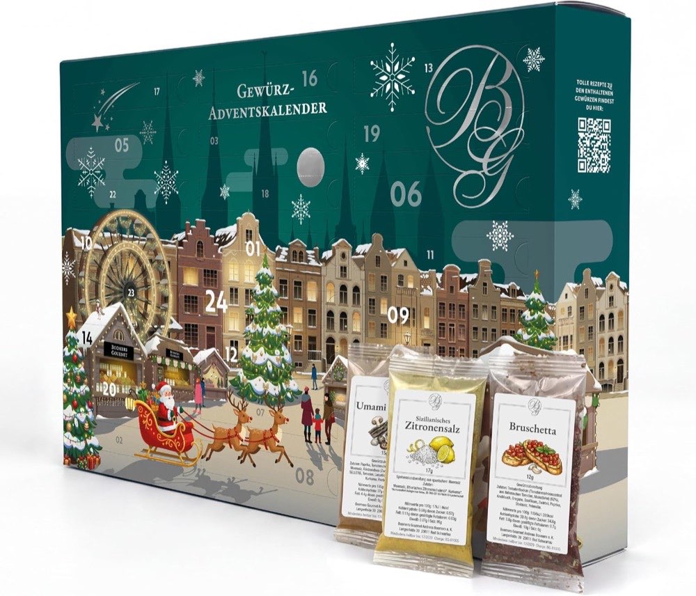 Boomers Gourmet - Adventskalender Gewürze 2026 – 24 Gewürze & 24 Rezepte