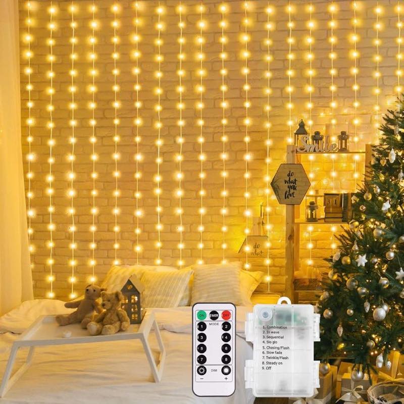 DBFAIRY Lichtervorhang 2×2 m