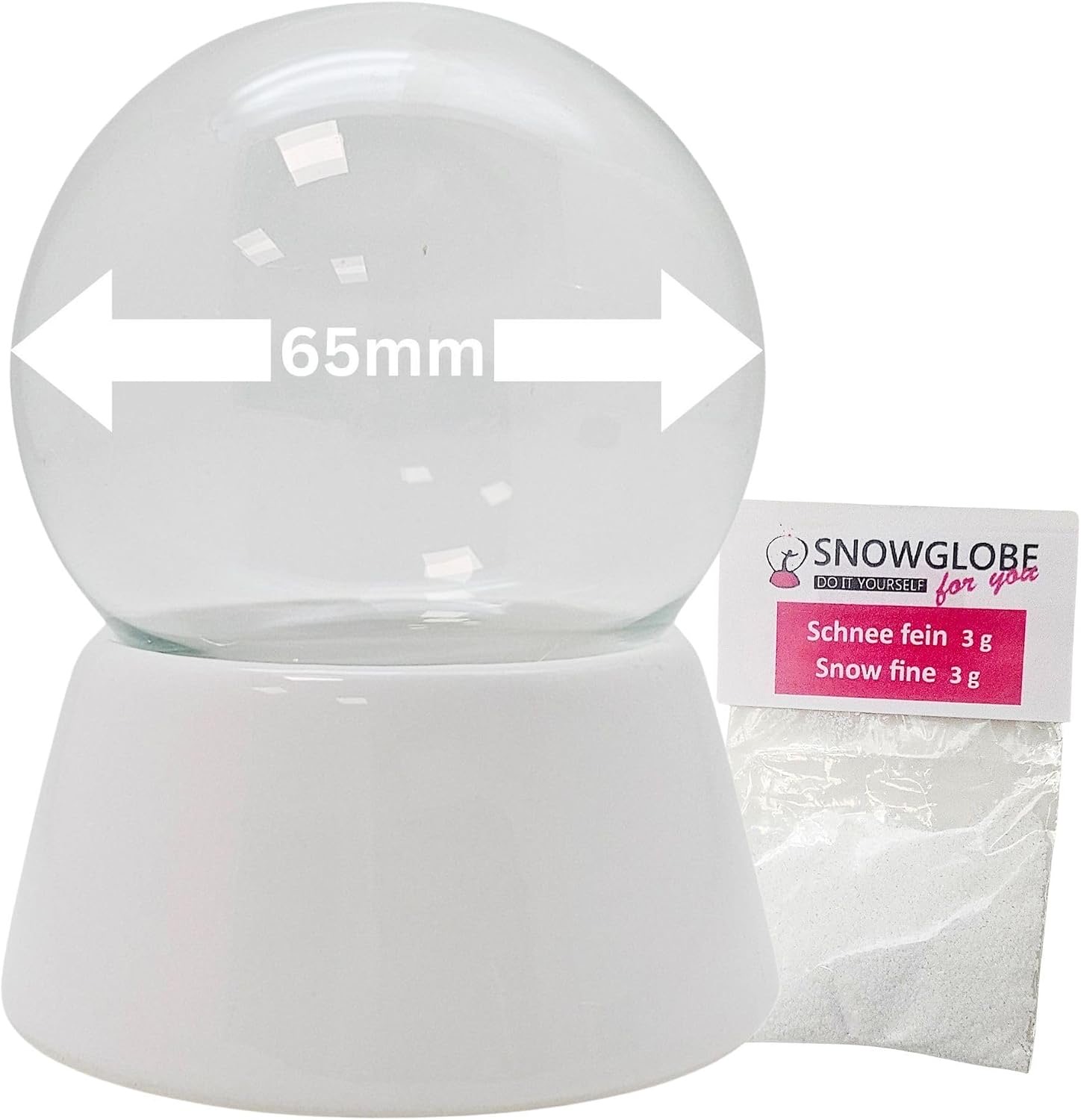 SNOWGLOBE for you DIY-Schneekugel 65 mm