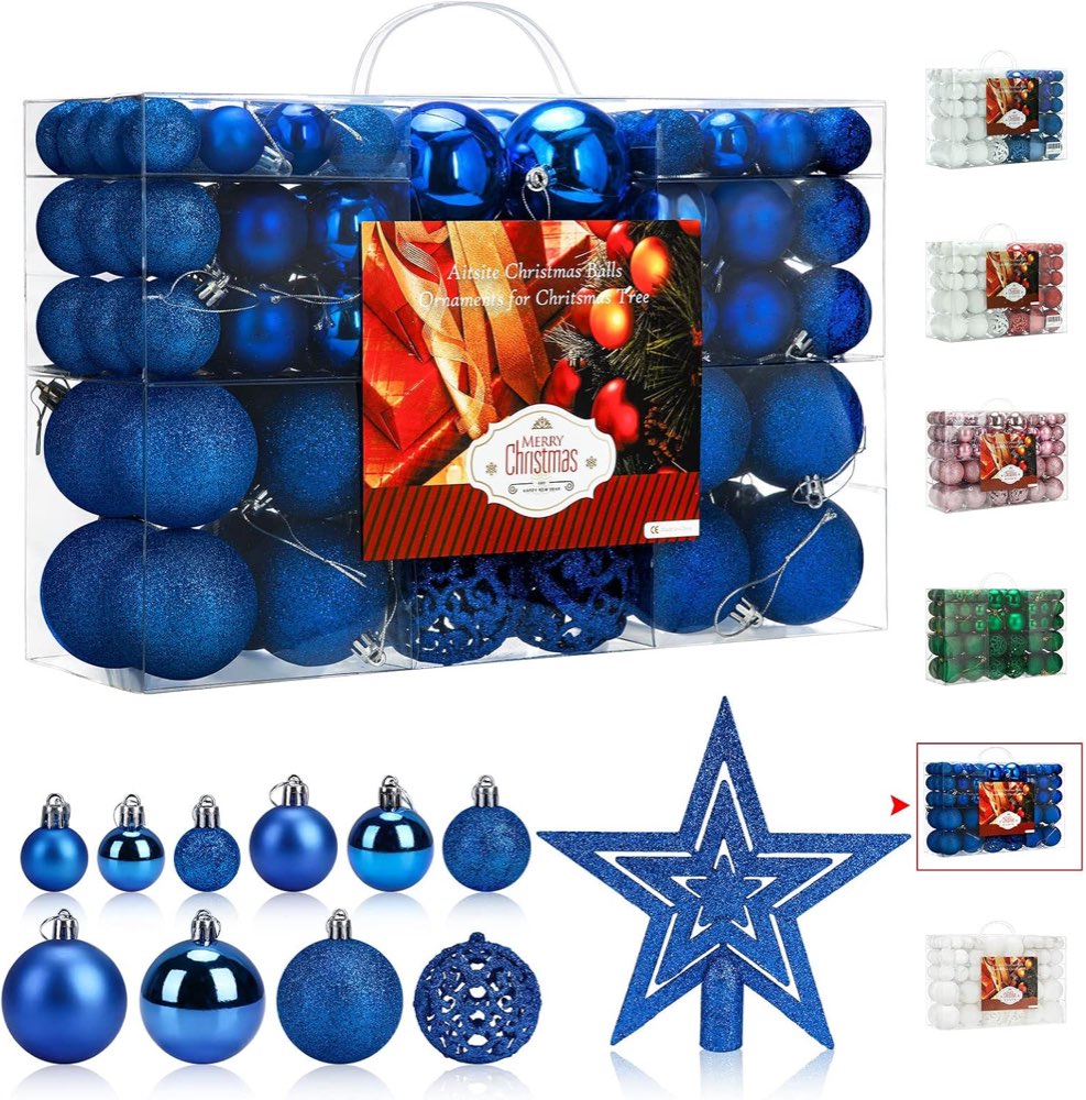 Aitsite Christbaumkugeln, 101 Stück
