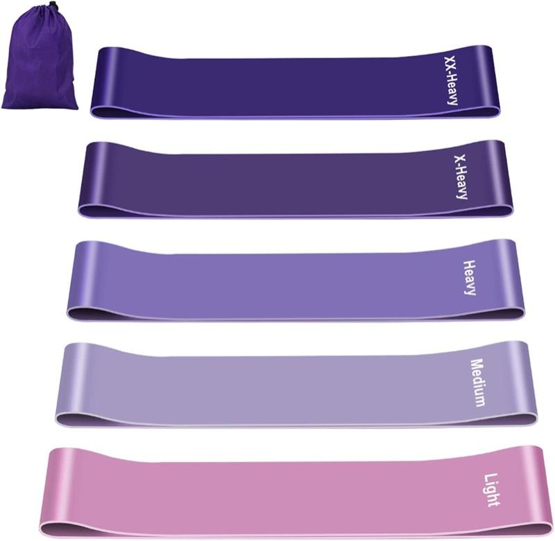 Fokky Fitnessbänder [5er Set], 100% Naturlatex Resistance Bands